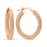 Серьги-кольца из красного золота (арт. 1091202/25)