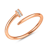 Кольцо из золота Гвоздь с фианитами (арт. 141175)